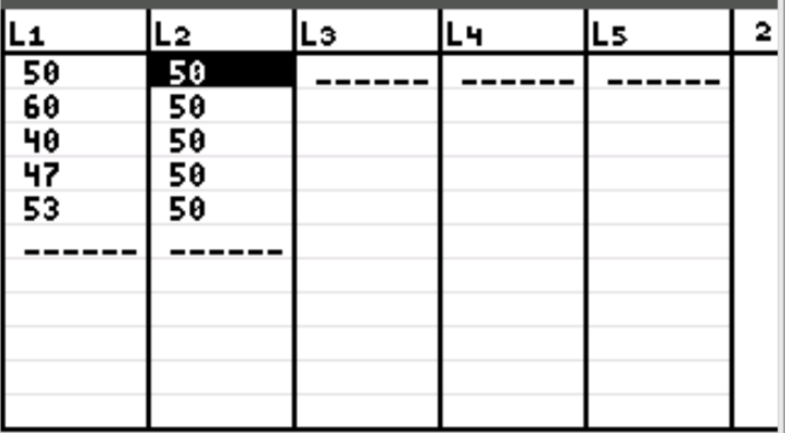 Raw values in TI-84 calculator