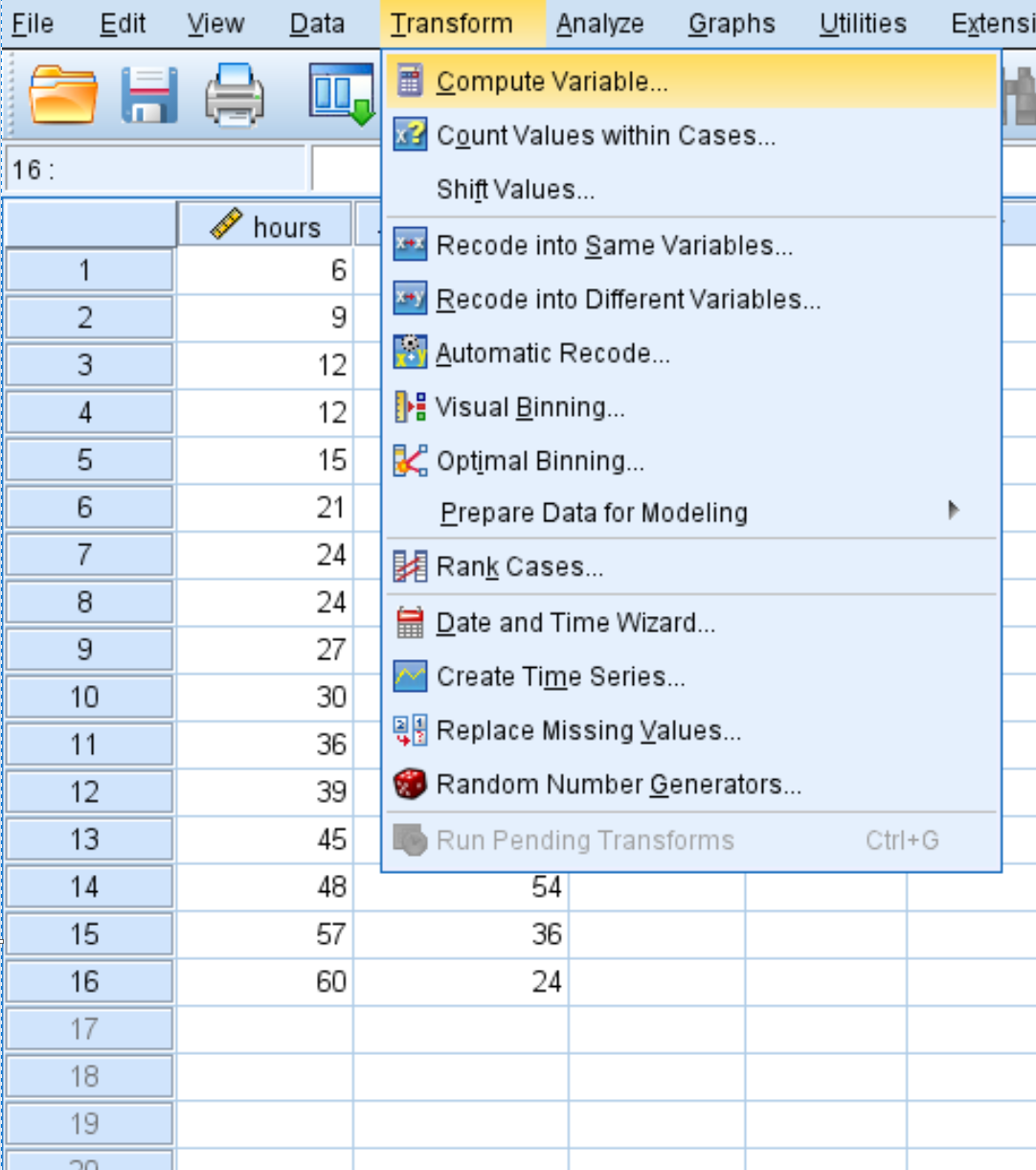 Compute a new variable in SPSS