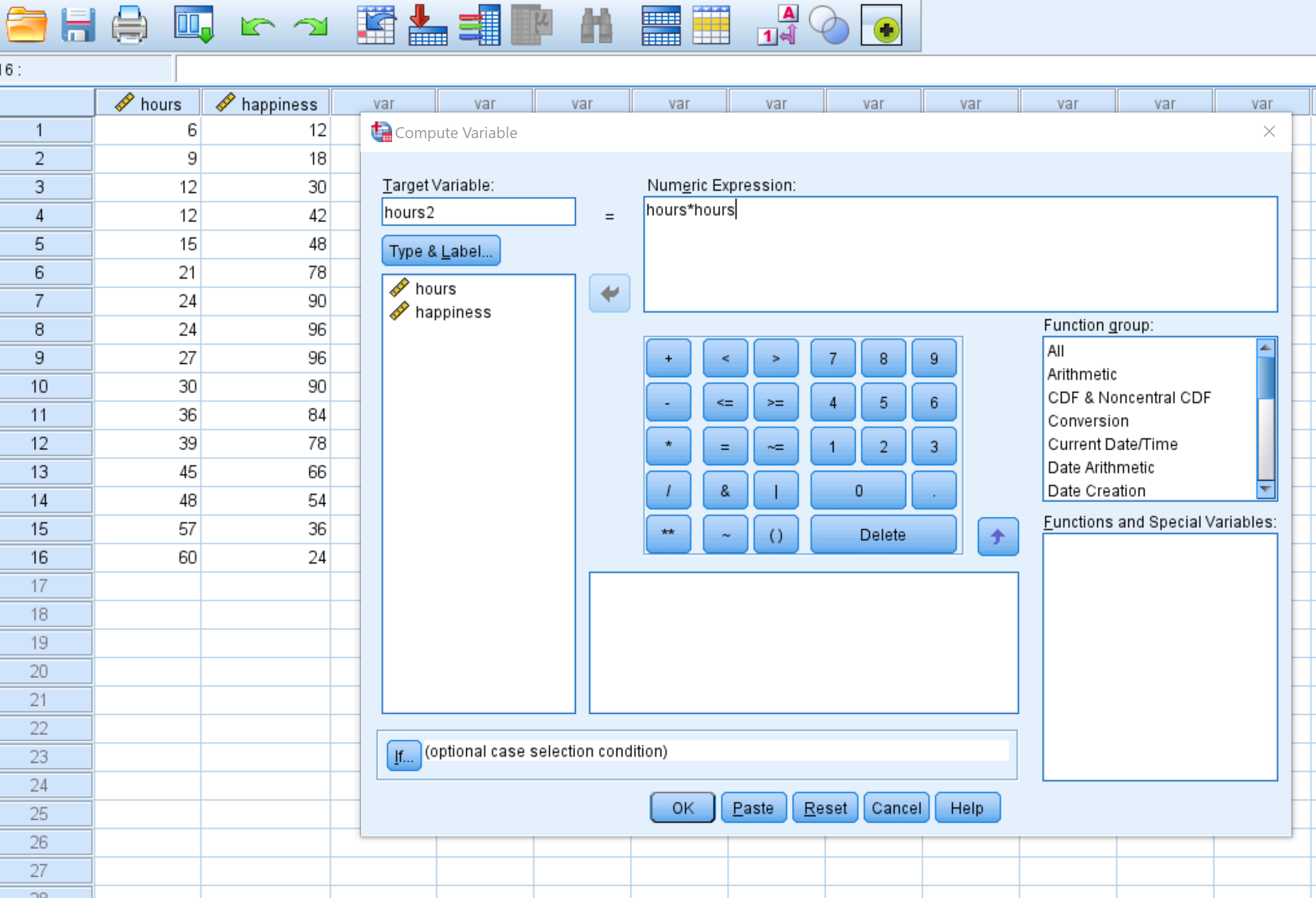 Computing a new variable in SPSS