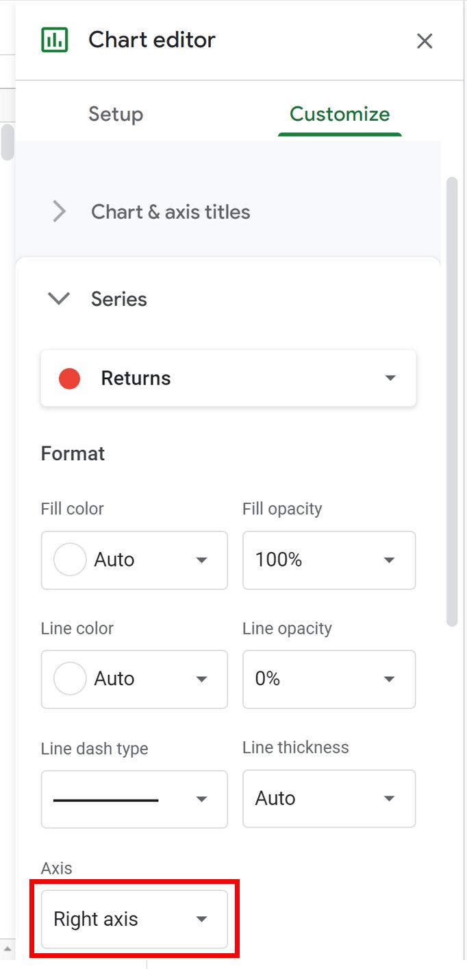 Google Sheets add second y-axis