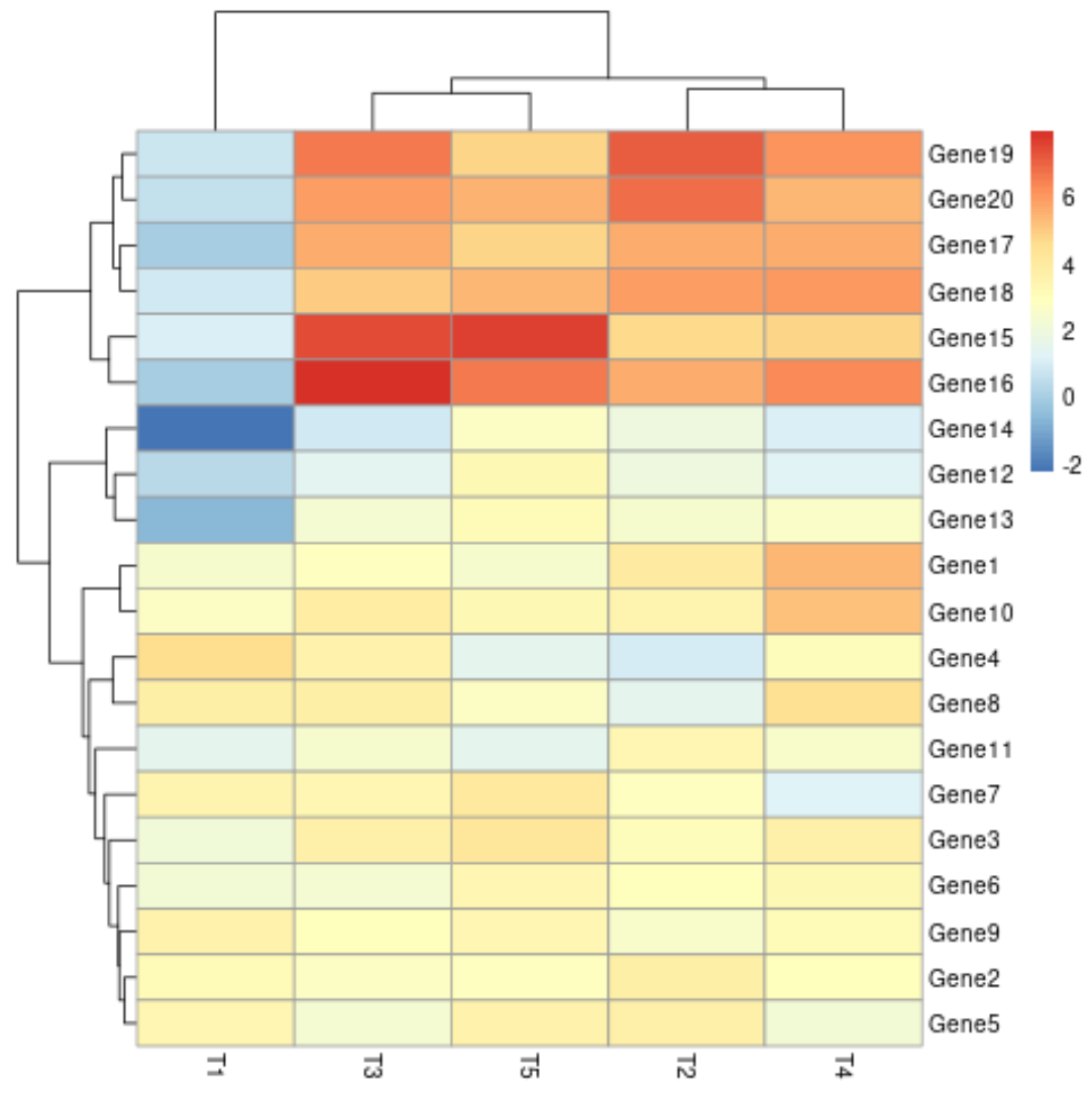 pheatmap example in R