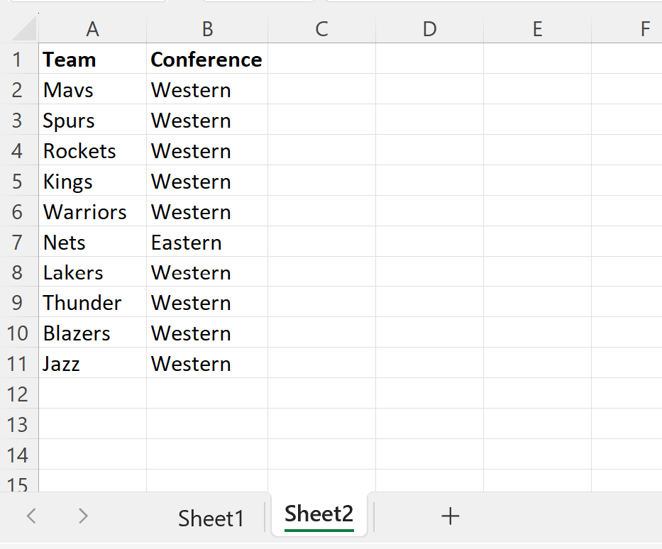 Excel reference text in another cell in a different sheet