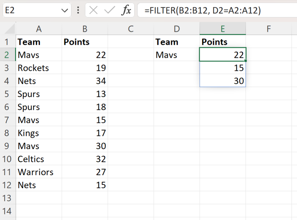 Excel VLOOKUP return multiple values vertically