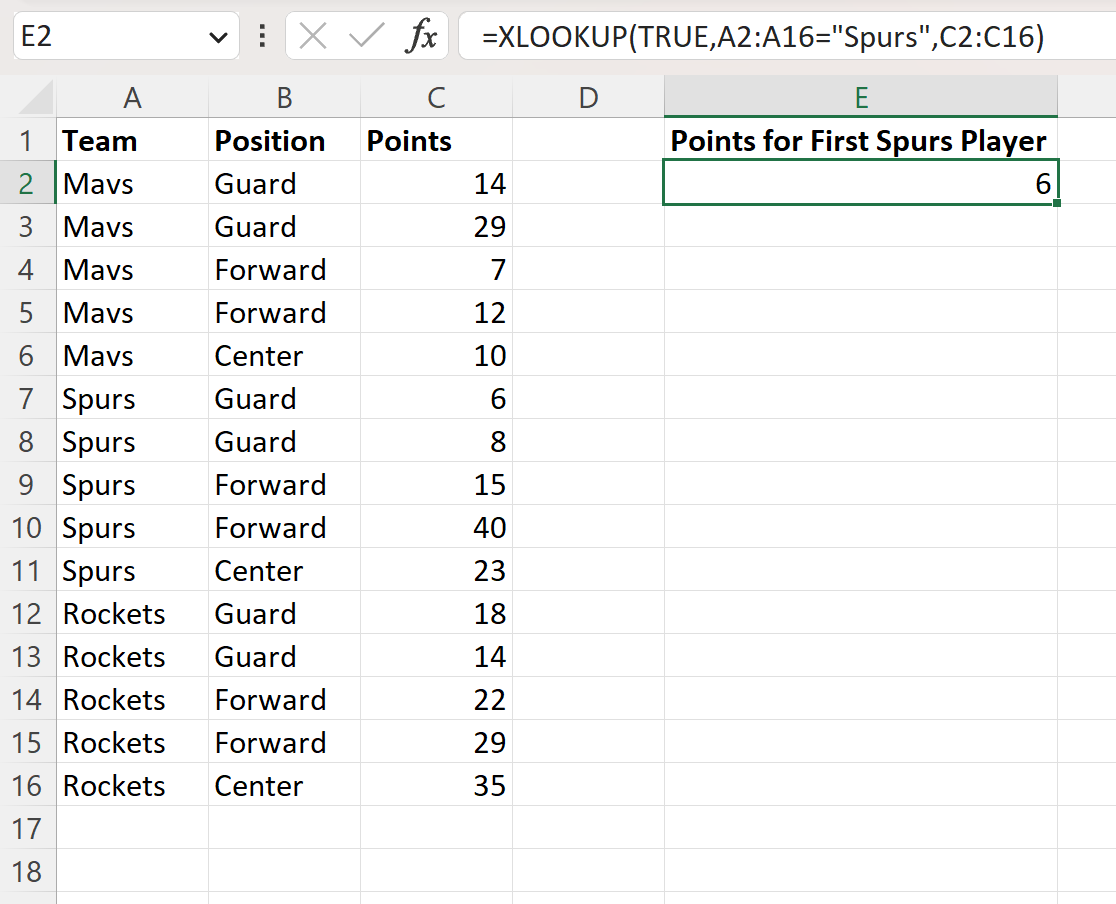 Excel XLOOKUP with IF logic
